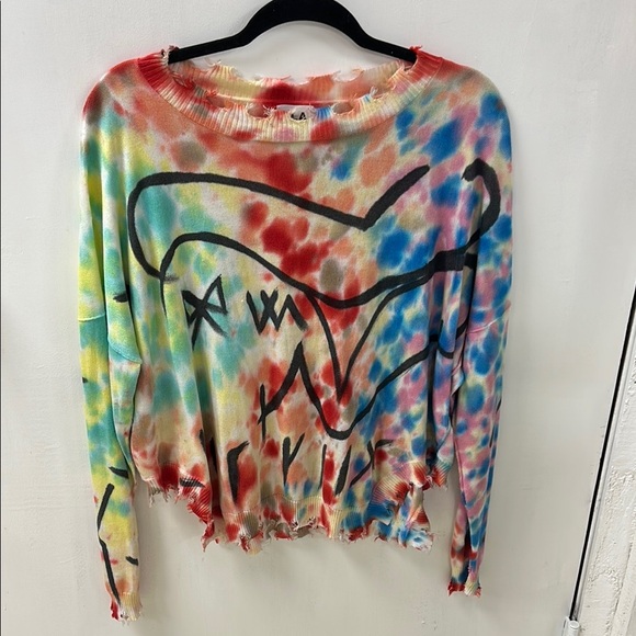 Lauren G Tops - Multicolored Tie Dye Top - Lauren G